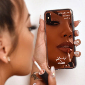 Positive Vibes iPhone X/XS Case - Rose Gold Mirror Finish